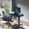 lowered desk in black finish